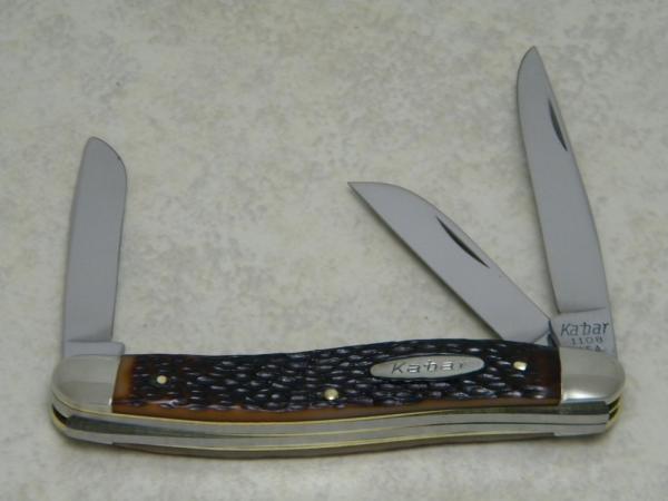 Kabar USA 1108 Jigged Delrin Large Serpentine Stockman Knife Kabar USA 1108 Jigged Delrin Large Serpentine Stockman Knife