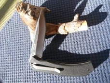 CRKT Lift Off Stainless Steel Spring Assisted Knife (3.5") 6830 AUS-8 Plain Blade, Zytel Handle