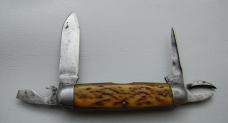 Pal Cutlery Company Unofficial Scout With Brown Bone Covers 3 5/8