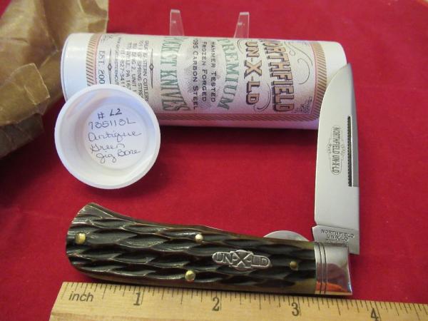 Great Eastern Northfield Antique Green, Liner Lock, Pattern # 735113L Great Eastern Northfield Antique Green, Liner Lock, Pattern # 735113L