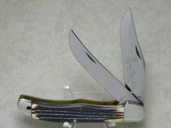 Queen #39 Imitation Winterbottom Bone Folding Hunter Knife Queen Tang Stamp Etched c.1970's Queen #39 Imitation Winterbottom Bone Folding Hunter Knife Queen Tang Stamp Etched c.1970's