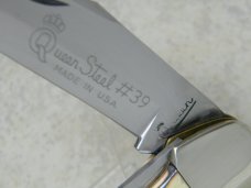 Queen #39 Imitation Winterbottom Bone Folding Hunter Knife Queen Tang Stamp Etched c.1970's