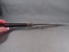 Beautiful Custom Made Coffin Hilt Bowie Knife From Braschler & Martin,Engraving,Ebony?,7-1/4" Blade