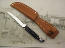 Queen Steel Trout and Bird knife #85: 6 ¼” overall with 3” blade, imitation Winterbottom Bone Delrin