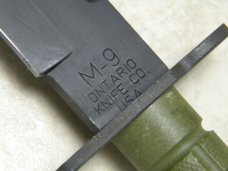 Ontario Knife Co. USA Green M-9 Bayonet Fixed Blade Knife & Scabbard in Box