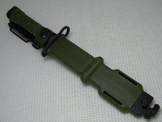 Ontario Knife Co. USA Green M-9 Bayonet Fixed Blade Knife & Scabbard in Box