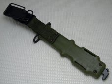Ontario Knife Co. USA Green M-9 Bayonet Fixed Blade Knife & Scabbard in Box