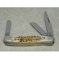 Case XX USA 2004 Jigged Amber Bone 6318 Serpentine Stockman Knife