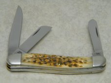 Case XX USA 2004 Jigged Amber Bone 6318 Serpentine Stockman Knife