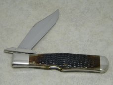 Case XX SS USA 1983 Bone C61050L Coke Bottle Swing Guard Lockback NKCA Club Knife