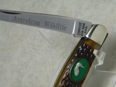 Camillus USA Delrin American Wildlife Series #17 Guthook Muskrat Knife - Mallard Duck c.1978