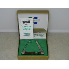 Camillus USA Delrin American Wildlife Series #17 Guthook Muskrat Knife - Canada Goose c.1978