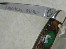 Camillus USA Delrin American Wildlife Series #17 Guthook Muskrat Knife - Canada Goose c.1978