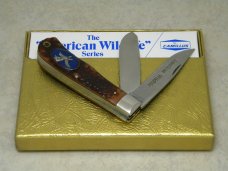 Camillus USA Delrin American Wildlife Series #10 Jumbo Trapper Knife - Howling Coyote c.1976
