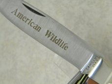 Camillus USA Delrin American Wildlife Series #10 Jumbo Trapper Knife - Howling Coyote c.1976
