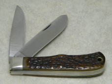 Camillus USA Delrin American Wildlife Series #10 Jumbo Trapper Knife - Mountain Sheep c.1977