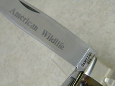Camillus USA Delrin American Wildlife Series #10 Jumbo Trapper Knife - Mountain Sheep c.1977