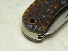 Camillus USA Delrin American Wildlife Series #10 Jumbo Trapper Knife - Mountain Sheep c.1977