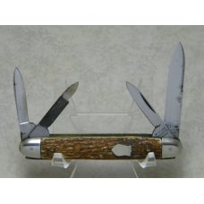 Western Cutlery Co. Germany (Wiebusch & Hilger) Snake Skin Bone 4 Blade Knife c.1876-1914