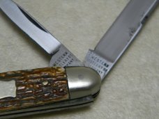 Western Cutlery Co. Germany (Wiebusch & Hilger) Snake Skin Bone 4 Blade Knife c.1876-1914