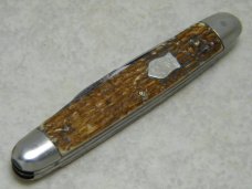 Western Cutlery Co. Germany (Wiebusch & Hilger) Snake Skin Bone 4 Blade Knife c.1876-1914