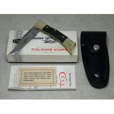 Case XX Stainless USA 7 Dot (1973) Wood 7197 LSSP Shark Tooth Lockback Knife in Box