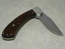 Case XX SS USA 9 Dot (1981) Wood Sidewinder Side Release Lockblade Knife & Pouch in Box