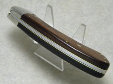 Case XX SS USA 9 Dot (1981) Wood Sidewinder Side Release Lockblade Knife & Pouch in Box