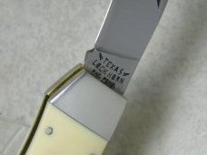 Case XX SS USA 9 Dot (1981) White Texas Lockhorn Double Lockback Knife & Pouch in Box
