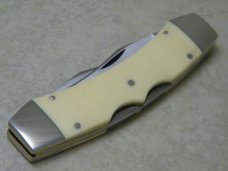 Case XX SS USA 9 Dot (1981) White Texas Lockhorn Double Lockback Knife & Pouch in Box