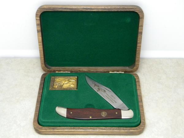 Schrade + USA LTD 1992/93 Federal Duck Stamp Commemorative Linerlock Folding Hunter Knife in Box Schrade + USA LTD 1992/93 Federal Duck Stamp Commemorative Linerlock Folding Hunter Knife in Box