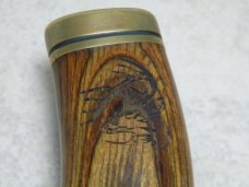 Buck USA 191 Legendary Whitetails Wood Zipper Guthook Skinner Fixed Blade Sheath Knife c.2002