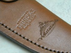 Buck USA 191 Legendary Whitetails Wood Zipper Guthook Skinner Fixed Blade Sheath Knife c.2002