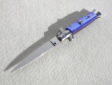 NEW 9" FRANK BELTRAME BLUE PEARL ITALIAN STILETTO FLAT GRIND BLADE