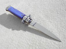 NEW 9" FRANK BELTRAME BLUE PEARL ITALIAN STILETTO FLAT GRIND BLADE