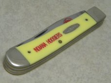Case XX Bradford PA USA 1991 "Indiana Hoosiers" Yellow 3254 Trapper Knife in Box
