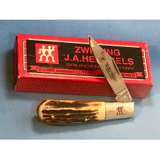 Zwilling J A Henckels 1 Blade quotHand Forgedquot Barlow HK-14-S with Premium Stag Handles -NOS