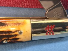 Zwilling  J A Henckels 1 Blade "Hand Forged" Barlow (HK-14-S) with Premium Stag Handles -NOS
