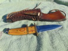 Very Rare Enedino De Leon Custom Hunting, Camping EDC Knife, Sub hilt fighter.Maked SV1 