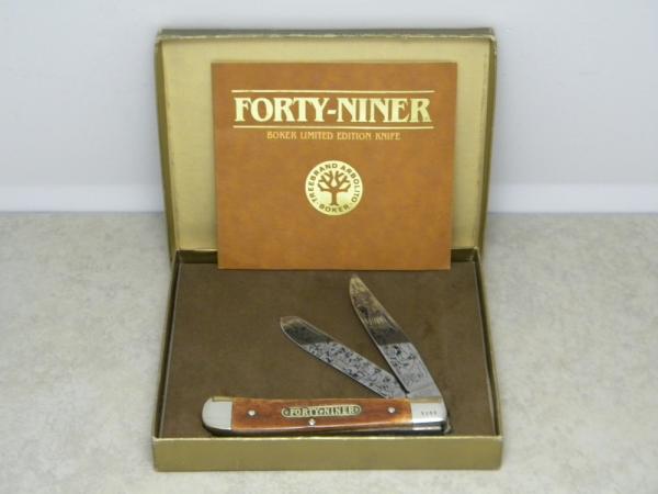 Boker Tree Brand Solingen Germany 1986 Limited Edition "Forty-Niner" Bone Trapper Knife in Box