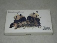 Case XX Bradford PA USA 1990 White Bone W154 SS Giant Panda Endangered 1 Blade Trapper Knife in Box