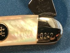 Zwilling J A Henckels Premium 3 Blade Whittler pocket knife with Great Mother of Pearl Handles - NOS