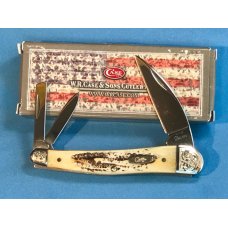 Case xx Whittler w Great Antique Bone Stag Handles MDL 65355 SS Scrolled Bolsters -NOS