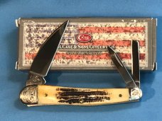 Case xx Whittler w/ Great Antique Bone Stag Handles MDL# 6.5355 SS +Scrolled Bolsters -NOS