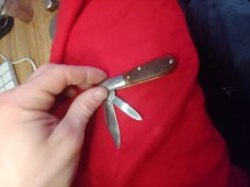 RUSSELL GREEN RIVER KNIFE WORKS BROWN BONE BARLOW -MADE IN GERMANY