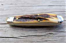 Great Eastern Cutlery GEC Northfield 562118 Sambar Stag Bird Dog Dogleg Knife
