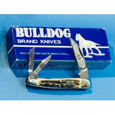Bulldog Brand Whittler w/ Second Cut Bone Stag Handles -3" Closed -NOS and M/NM