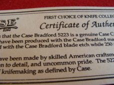 Case Classic Certificates of Authentication Buyer's Choice (certificates only...no knife)