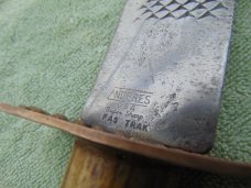 Large Handmade Bowie Knife marked "Enderes USA"  10.5" Blade, Stag Handle. 15.5" OAL