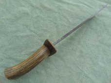Large Handmade Bowie Knife marked "Enderes USA"  10.5" Blade, Stag Handle. 15.5" OAL
